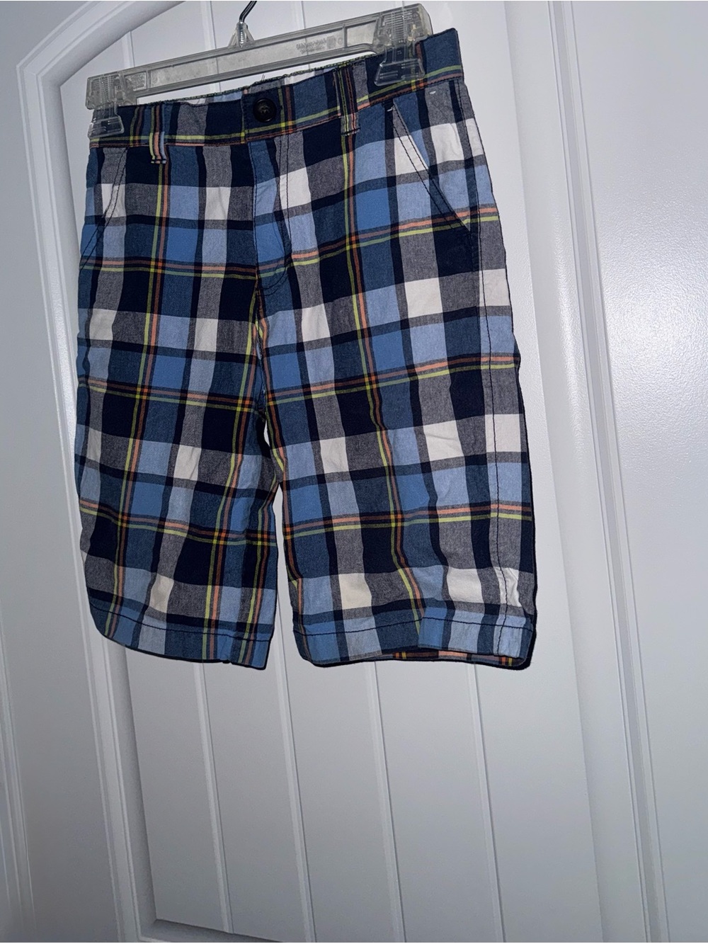 Gymboree Boys Size 10 Blue Plaid Cotton Shorts